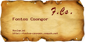 Fontos Csongor névjegykártya