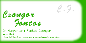 csongor fontos business card